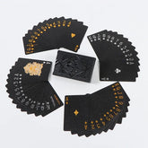 Black Gold Waterproof Playing Cards – Luxury Poker Set for Games & Magic - Himpall